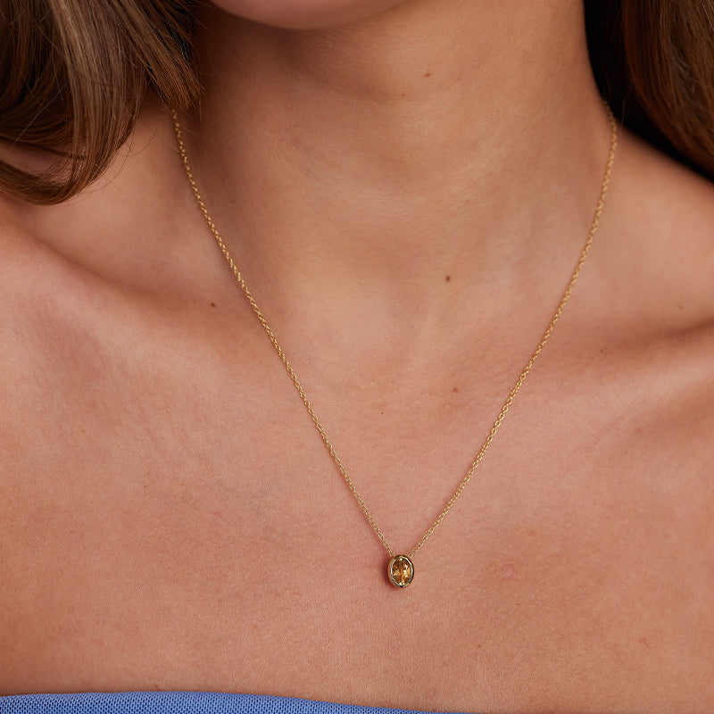 NOVEMBER CITRINE BIRTHSTONE NECKLACE