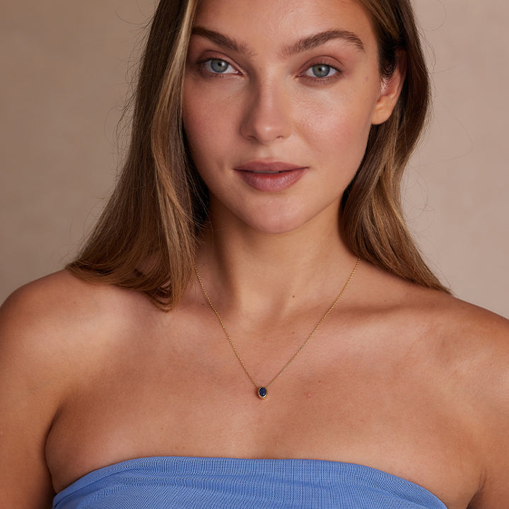 SEPTEMBER SAPPHIRE BIRTHSTONE NECKLACE