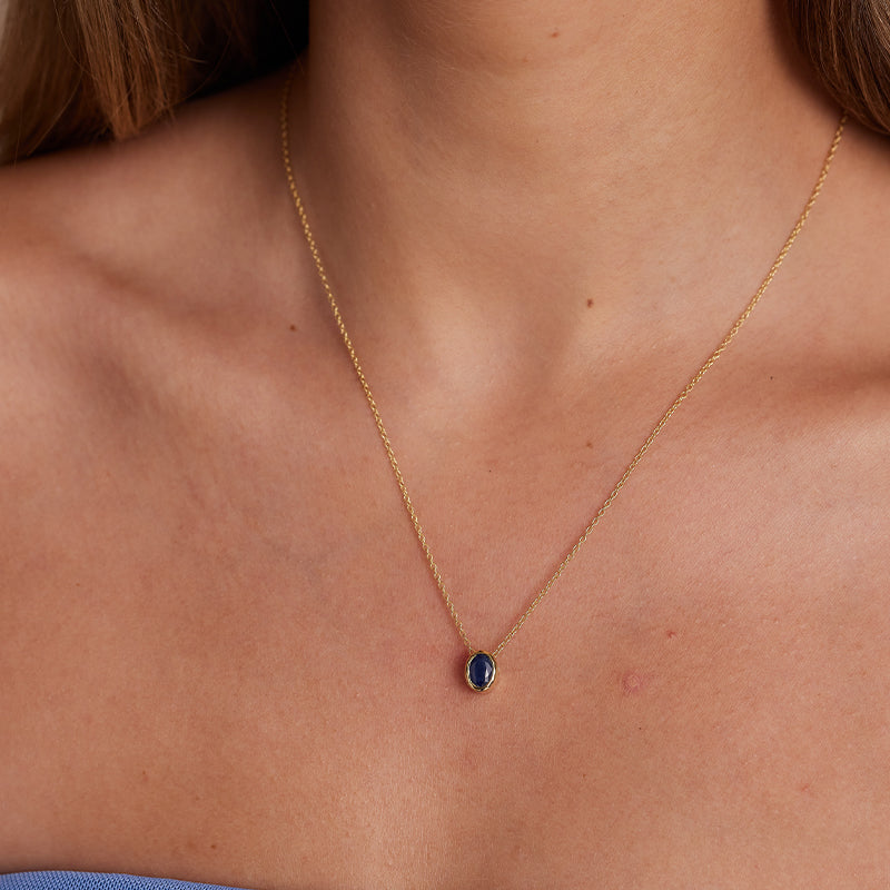 SEPTEMBER SAPPHIRE BIRTHSTONE NECKLACE