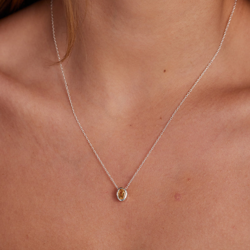 NOVEMBER CITRINE BIRTHSTONE NECKLACE