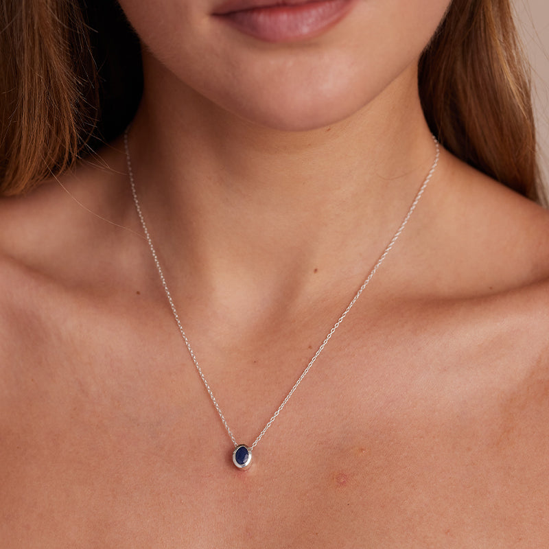 SEPTEMBER SAPPHIRE BIRTHSTONE NECKLACE