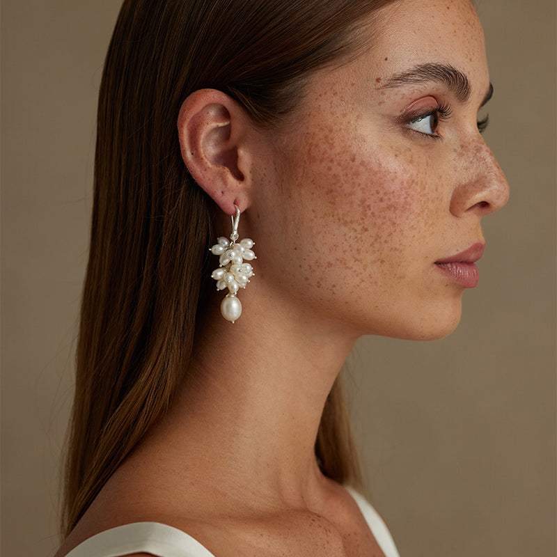 ADELINE PEARL CLUSTER EARRINGS