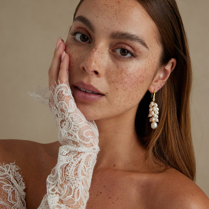 ADELINE PEARL CLUSTER EARRINGS