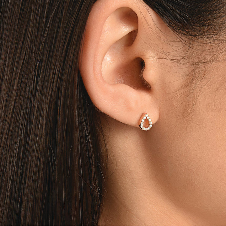 OPEN PEAR EARRINGS