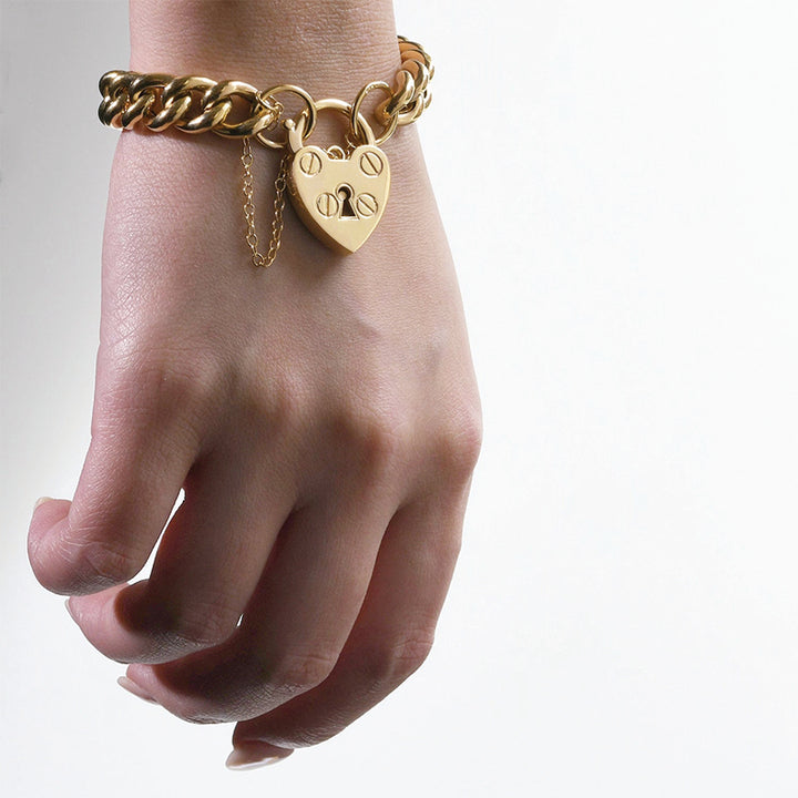 SMALL MAMA HEART PADLOCK BRACELET