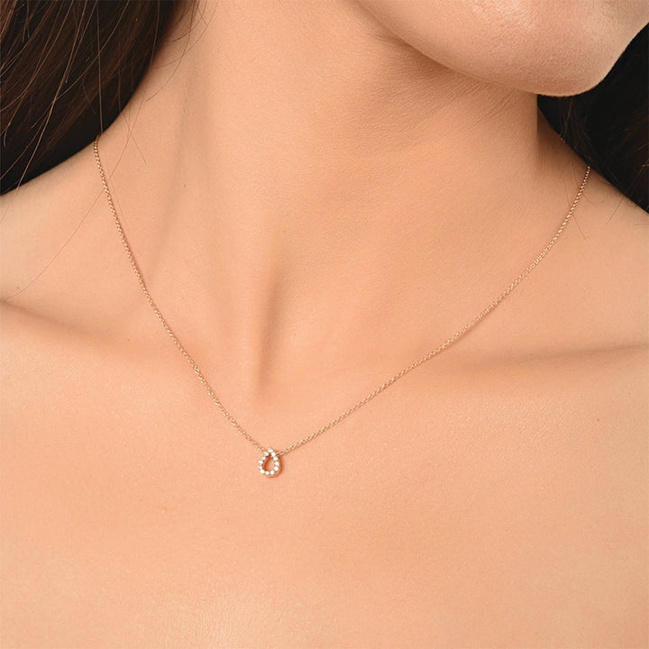 OPEN PEAR NECKLACE