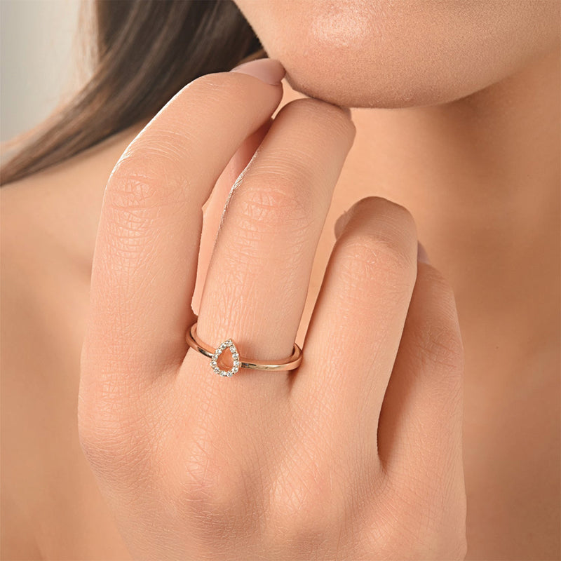 OPEN PEAR RING