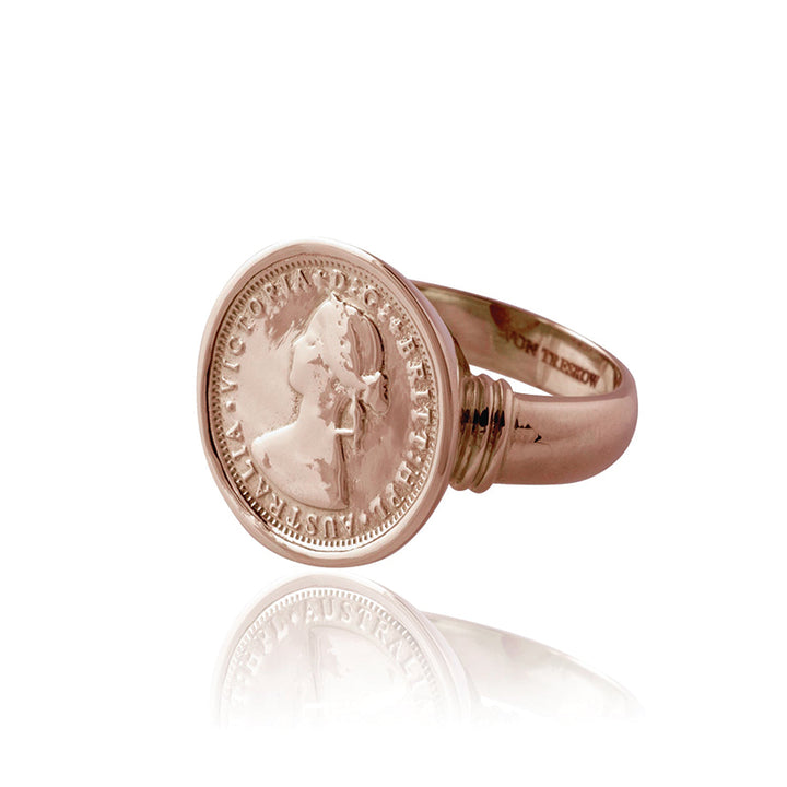 THREEPENCE TOKEN RING