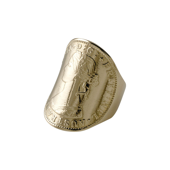 CURVED COIN RING