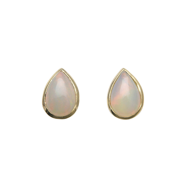 PEAR NATURAL OPAL STUDS