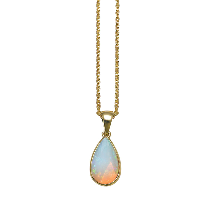 PEAR NATURAL OPAL NECKLACE