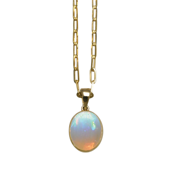 OVAL NATURAL OPAL NECKLACE