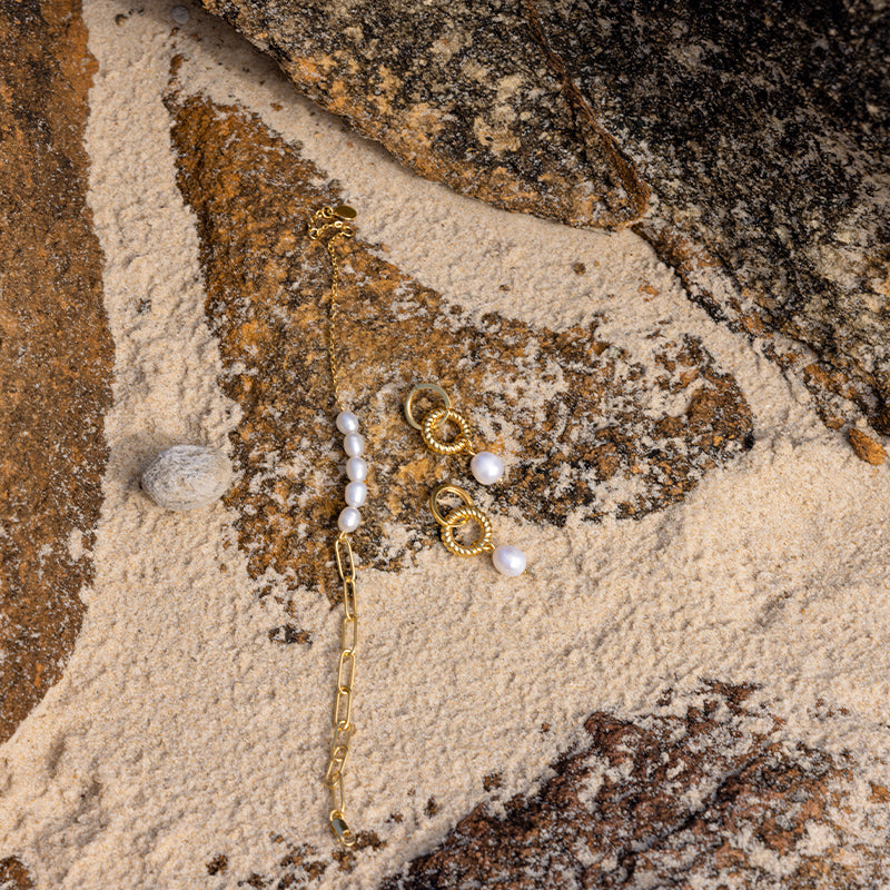 RISING SUN PEARL EARRINGS