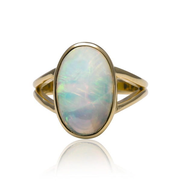 OVAL NATURAL OPAL RING