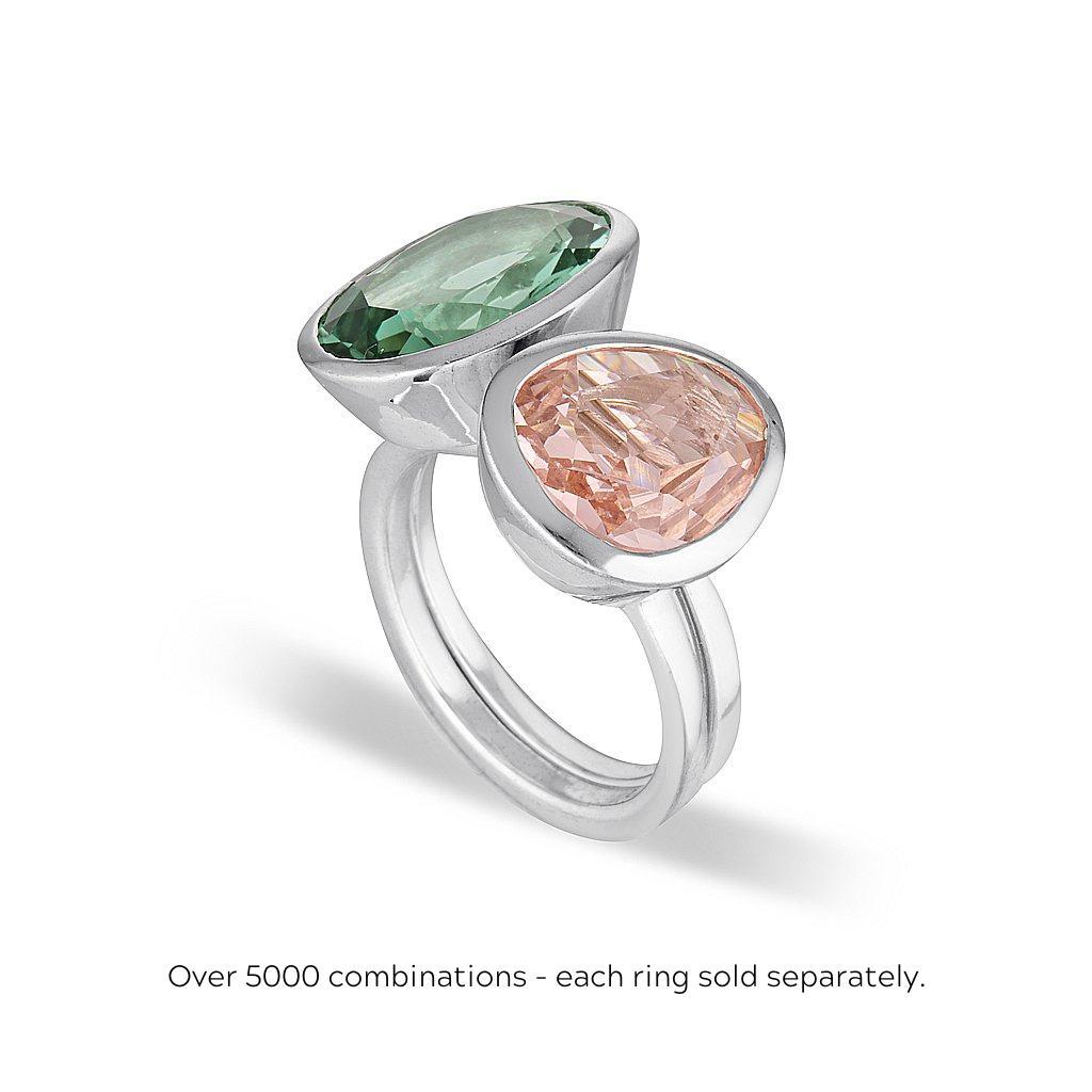 CELEBRATION STACKER RING - LARGE OVAL CUT - LEMON QUARTZ