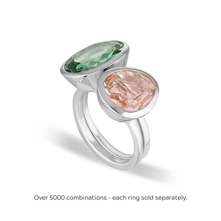 CELEBRATION STACKER RING - LARGE OVAL CUT - LEMON QUARTZ