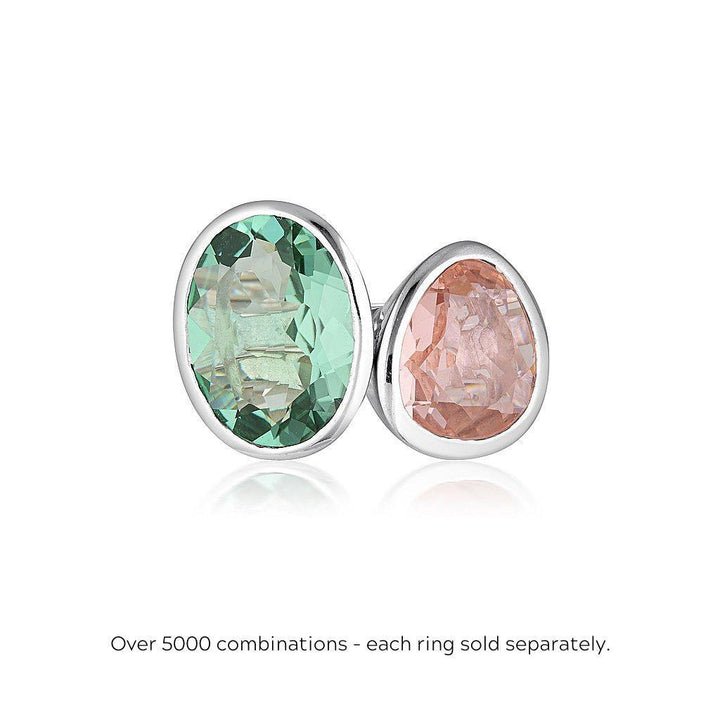 CELEBRATION STACKER RING - LARGE OVAL CUT - SMOKY QUARTZ