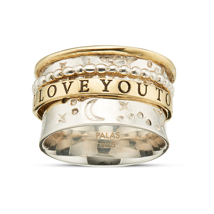MOON AND BACK MEDITATION SPINNING RING