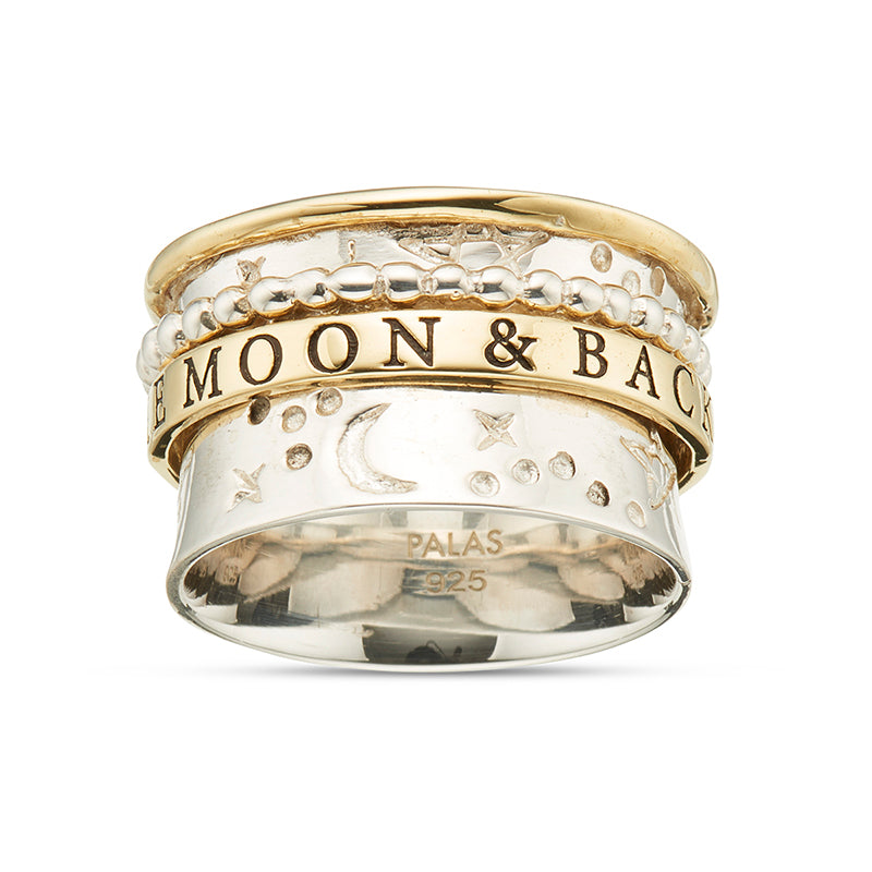 MOON AND BACK MEDITATION SPINNING RING