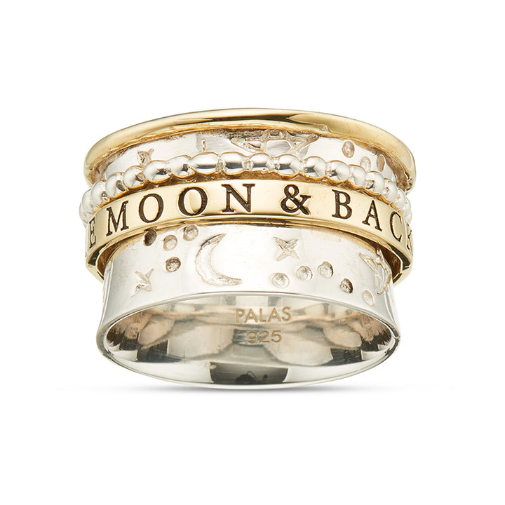MOON AND BACK MEDITATION SPINNING RING