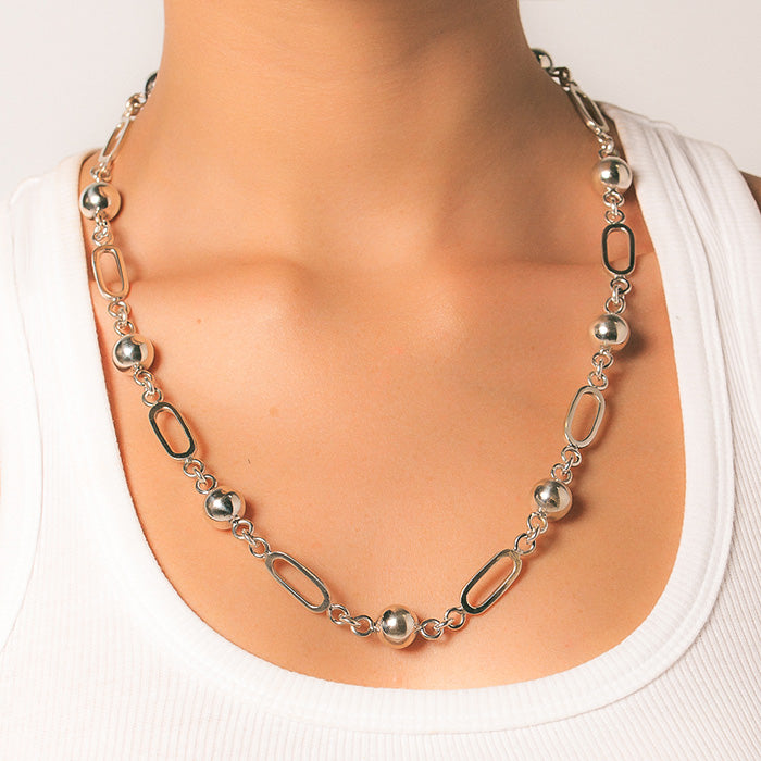 MARIA OPEN LINK AND BALL NECKLACE