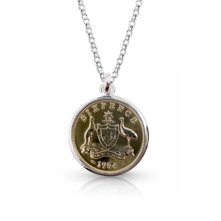 SIXPENCE COAT OF ARMS COIN PENDANT