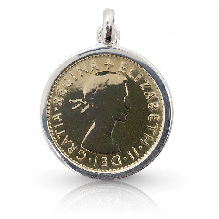 SIXPENCE COAT OF ARMS COIN PENDANT