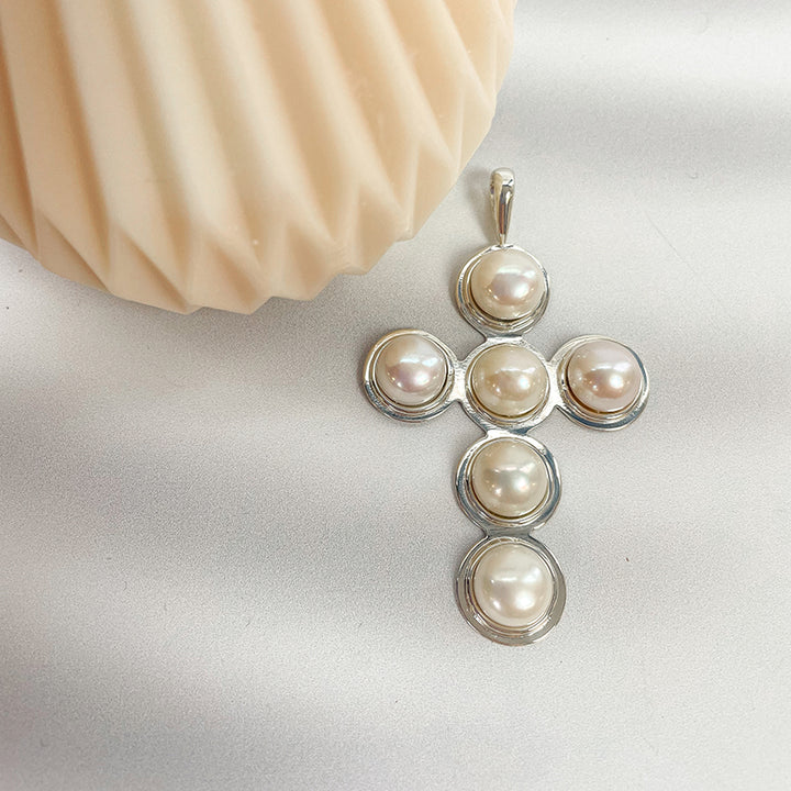 PEARL CROSS PENDANT