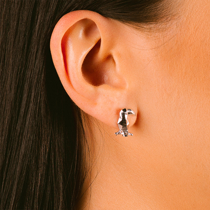 ORIGAMI TOUCAN EARRINGS