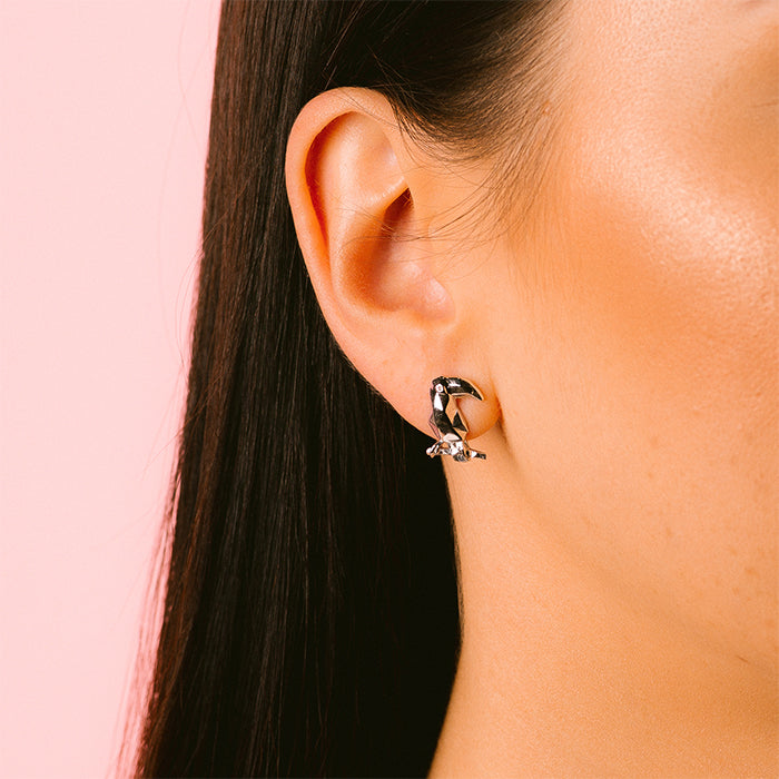 ORIGAMI TOUCAN EARRINGS