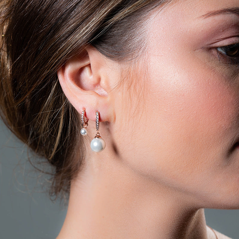 BABY PEARL HOOPS