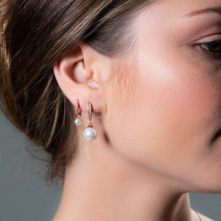BABY PEARL HOOPS