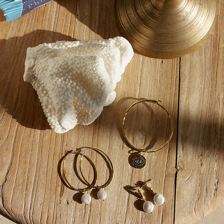 ICARIA HOOP PEARL HOOPS
