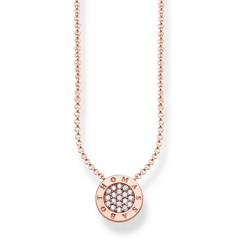 CLASSIC PAVE ROSE GOLD PLATED NECKLACE – SILVERSHOP