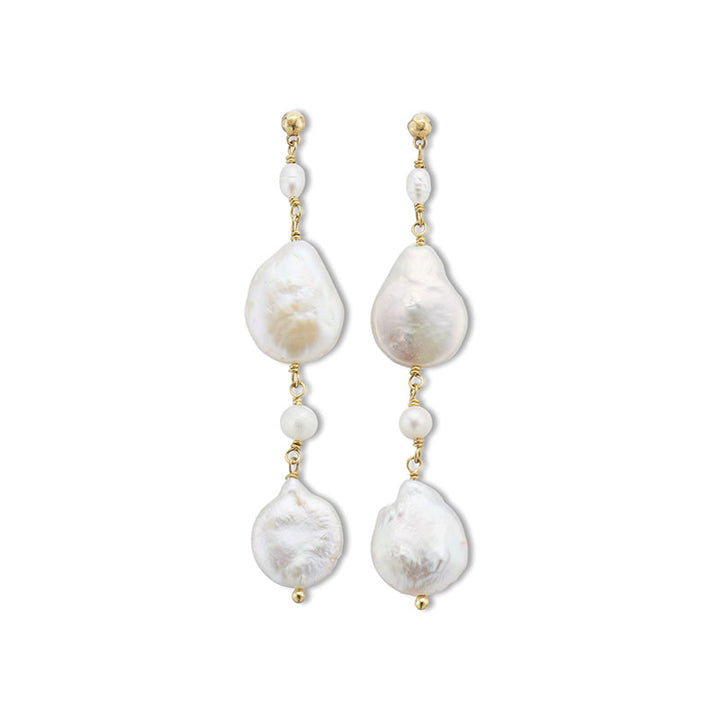 SEYCHELLES BAROQUE PEARL DROP EARRINGS